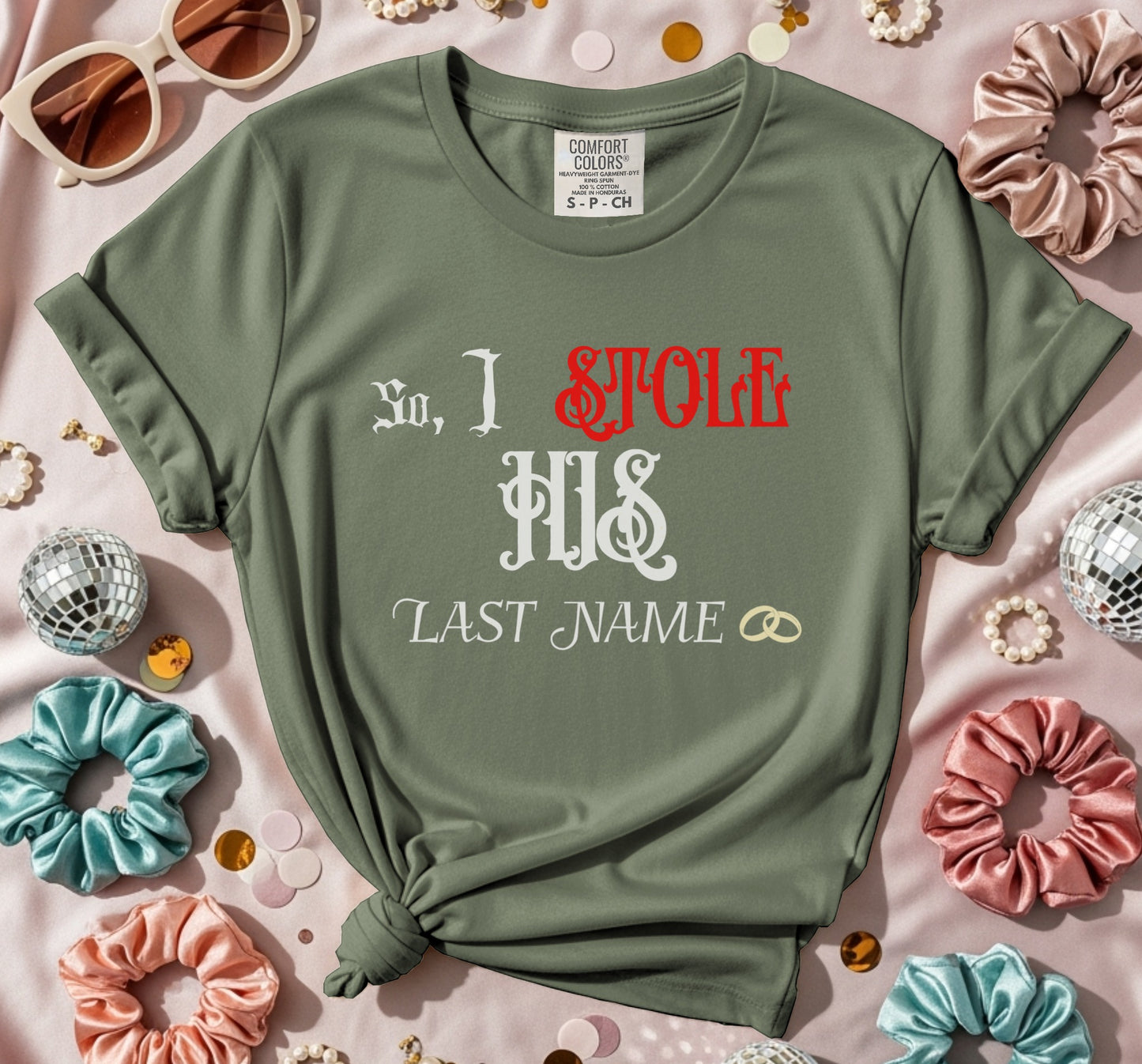 I Stole His Last Name Goth T-Shirt