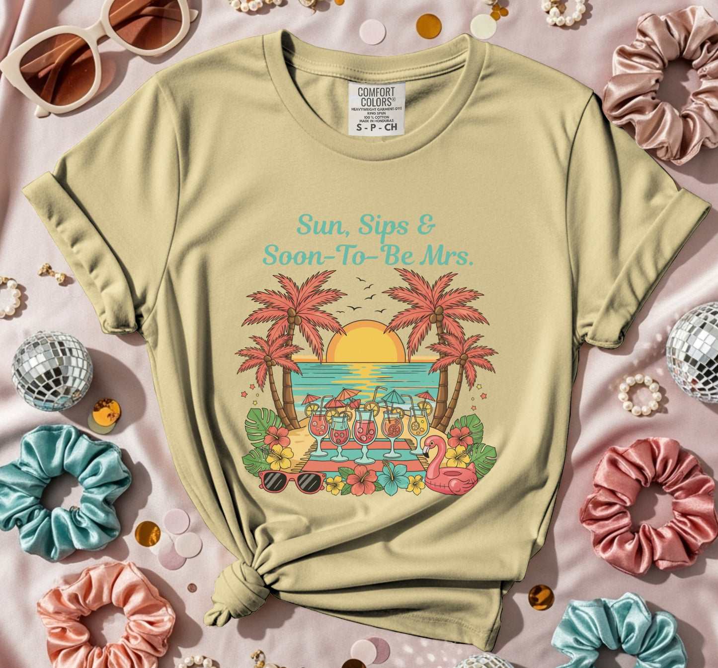 Sun Sips Soon To Be Mrs T-Shirt V