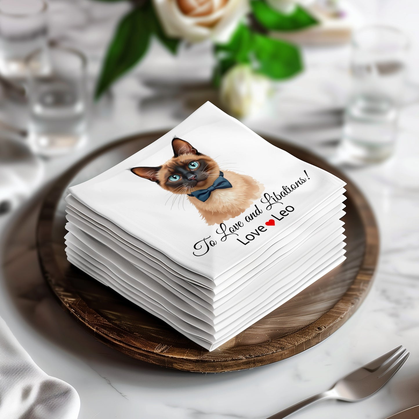 Customizable Wedding E Napkins