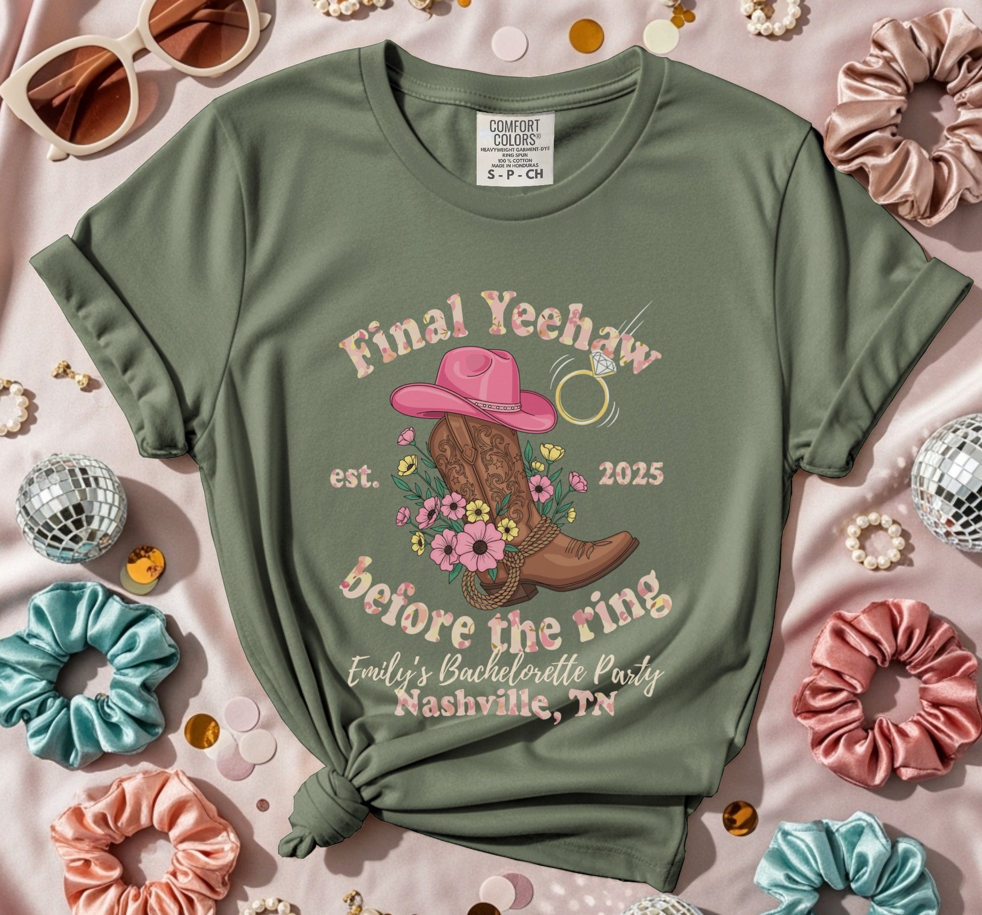 Final Yeehaw Before The Ring T-shirt for Nashville Party