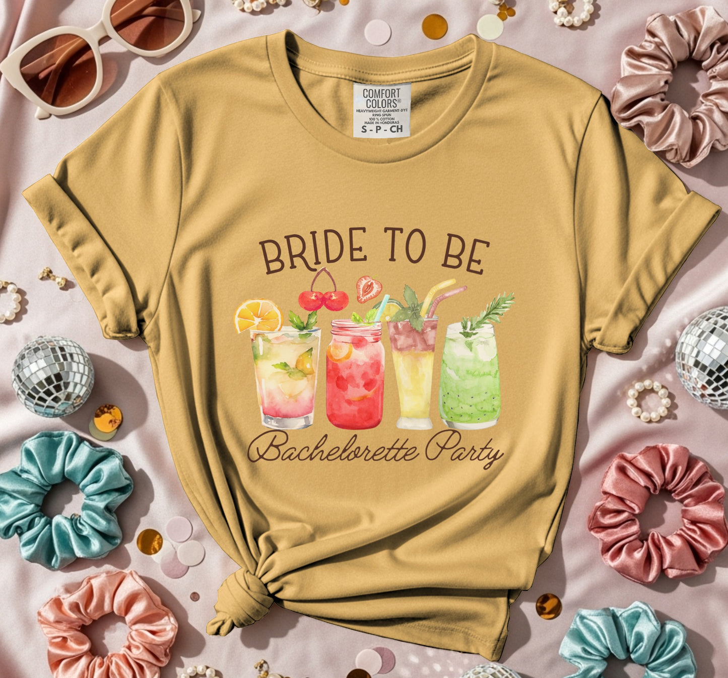 Bride to Be Bachelorette Party Colorful T-Shirt product type