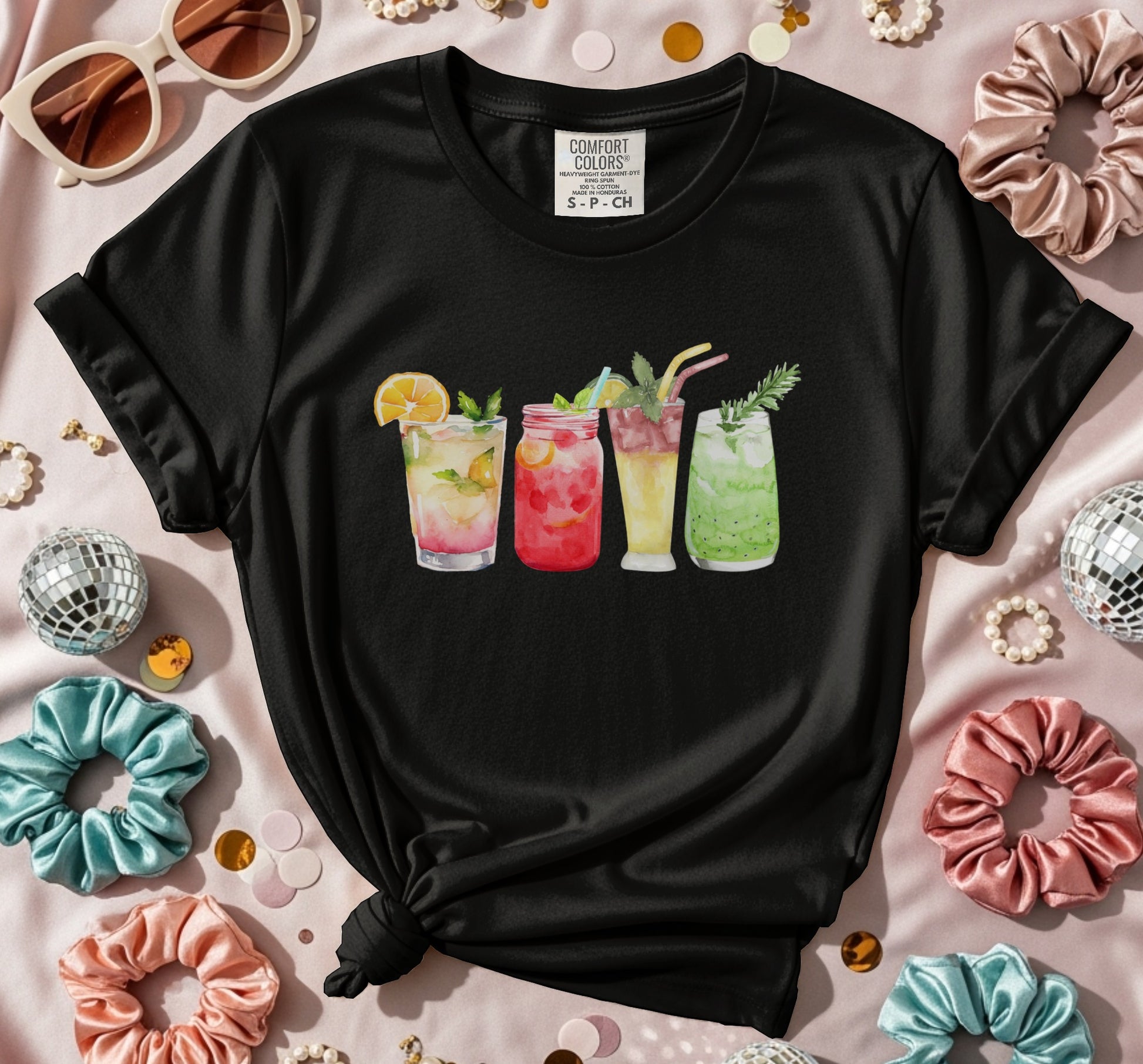 Vibrant Colorful Cocktail Graphic Design Shirt product type