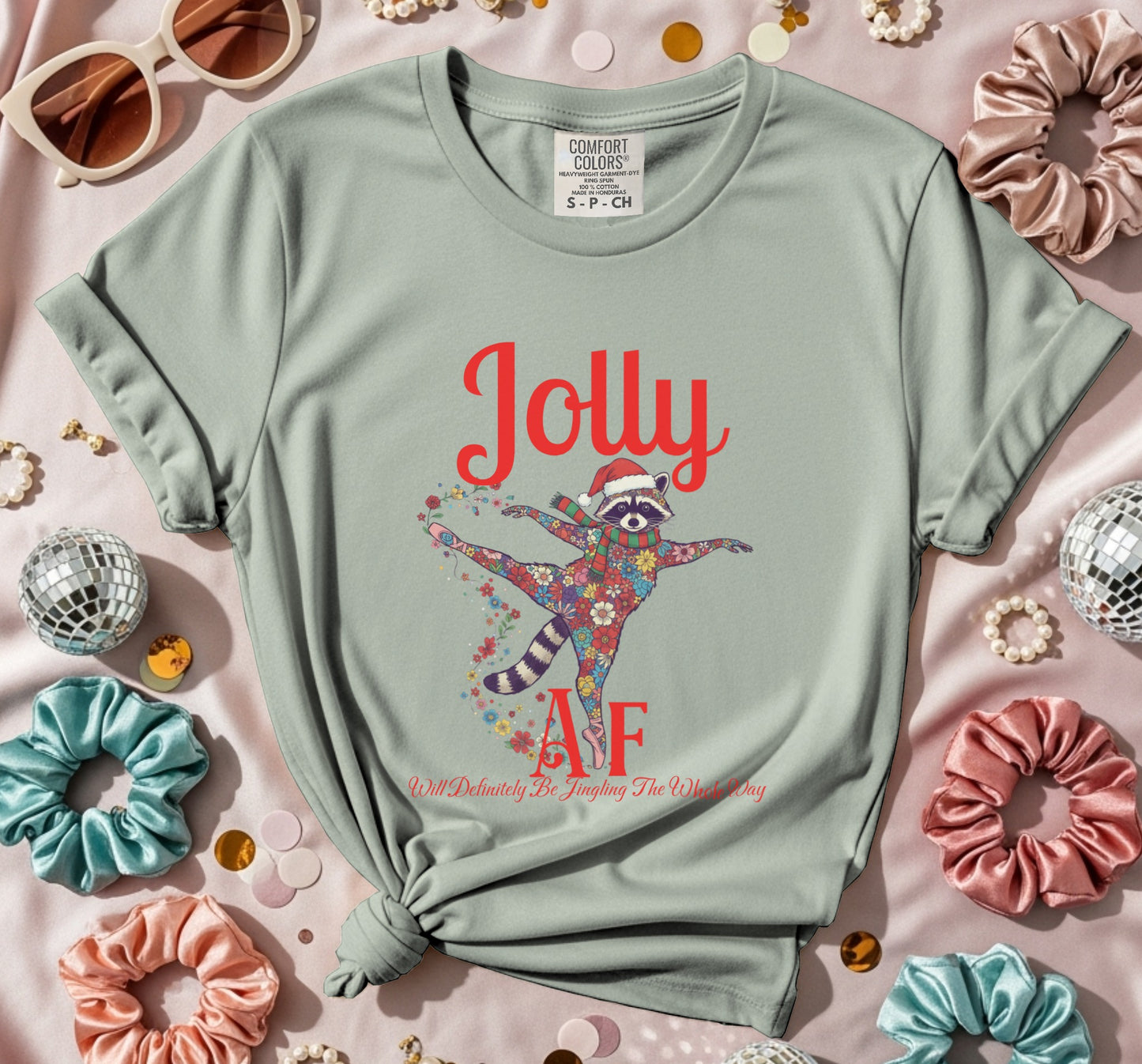 Jolly AF Christmas Holiday Themed Festive Shirt