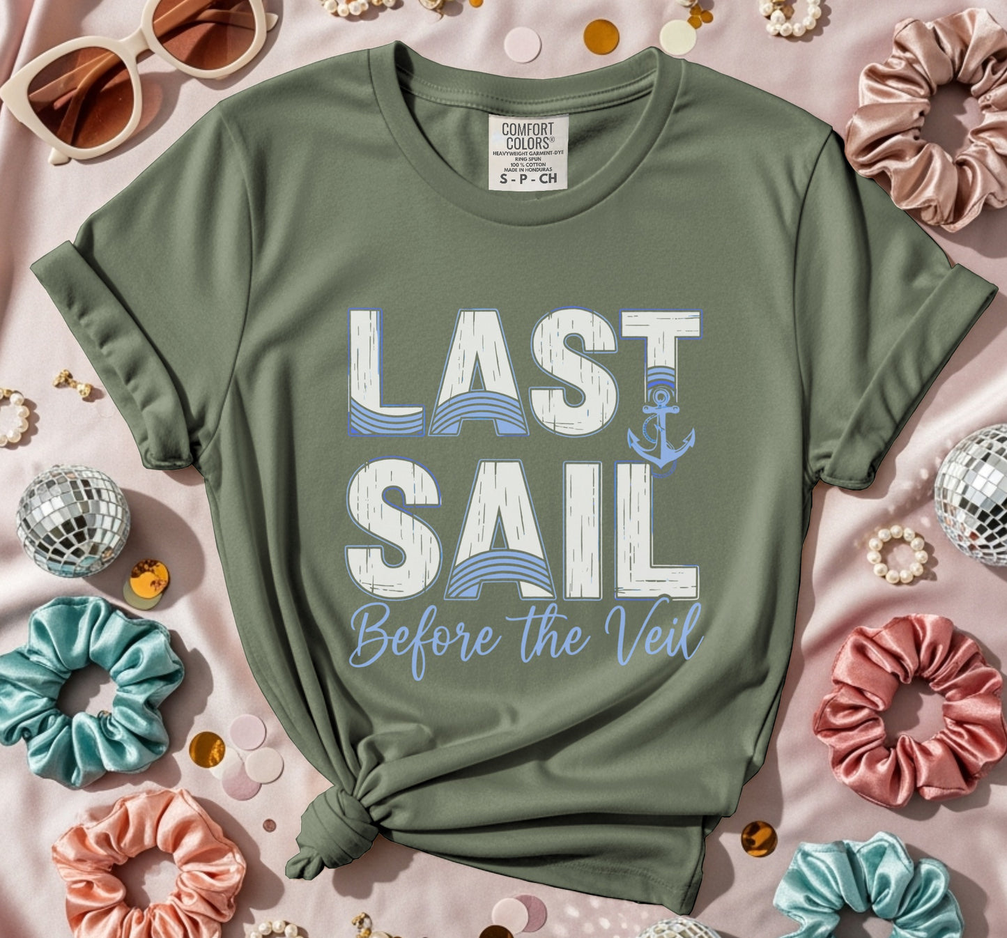 Last Sail Before the Veil Printed Green T-Shirt Product