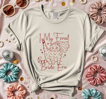 Embrace My Feral Bride Era Cat Themed Graphic T-shirt Product