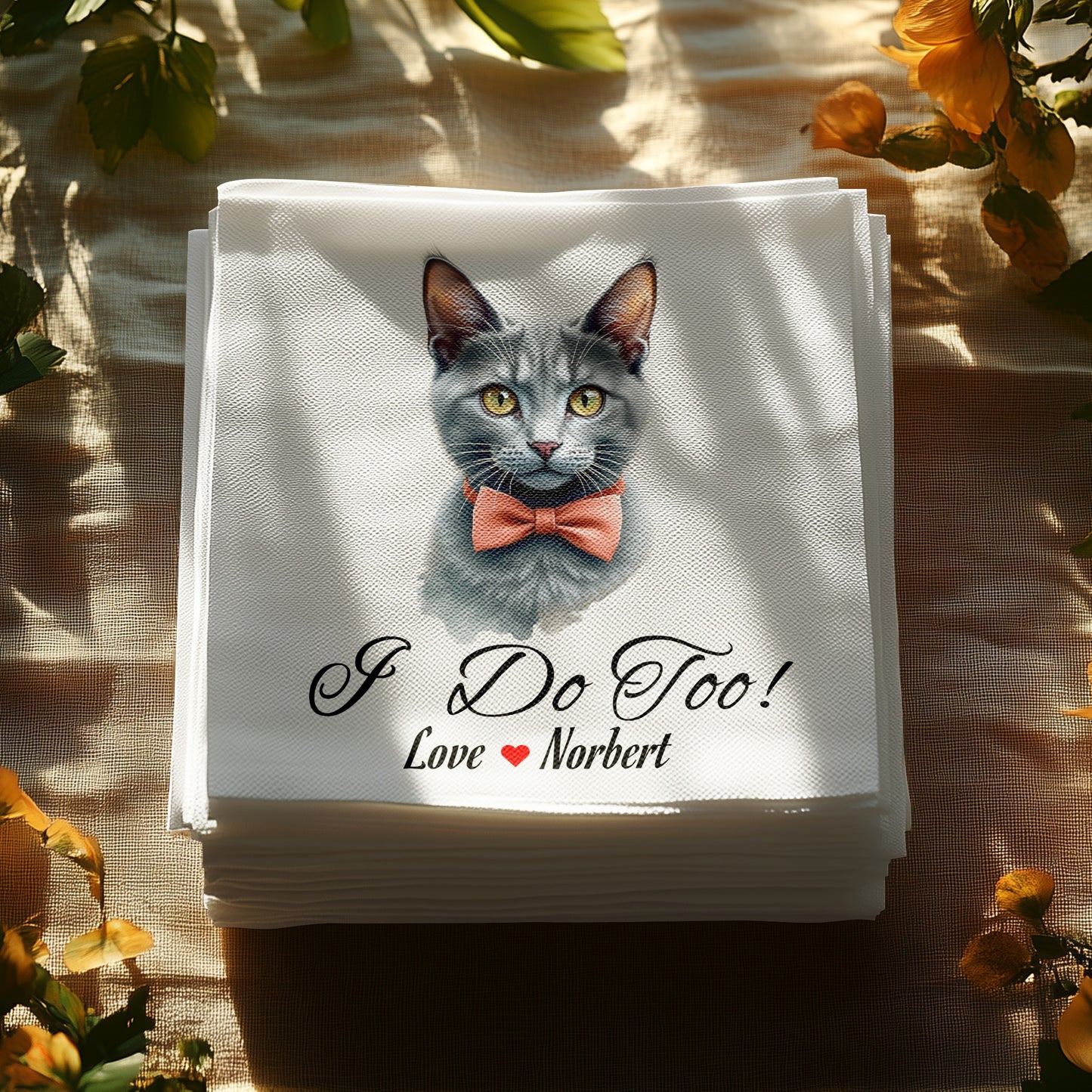 Customizable Wedding G Napkins