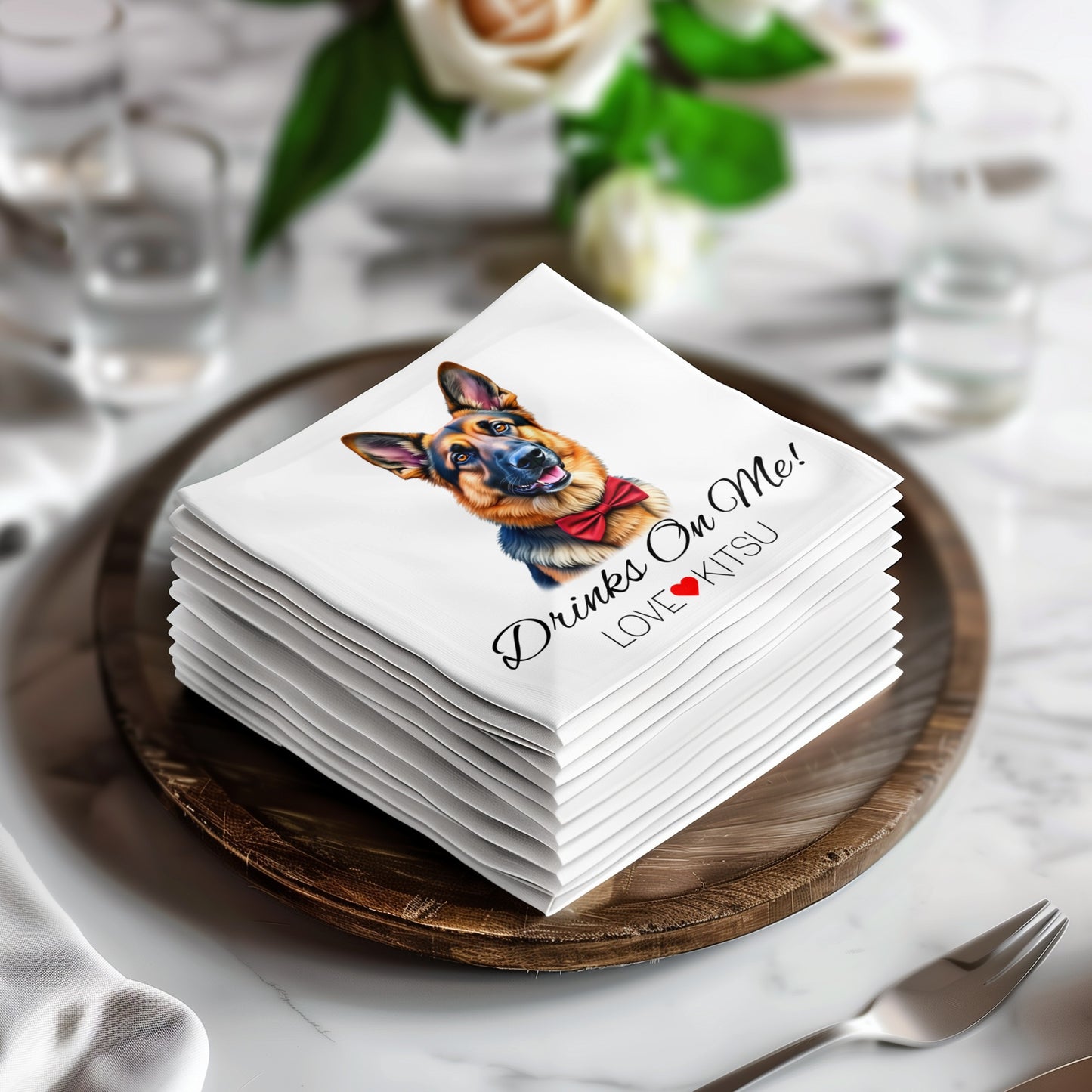 Customizable Wedding J Napkins