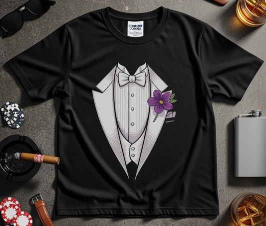 Tuxedo Style Graphic Tee Perfect for Casual product