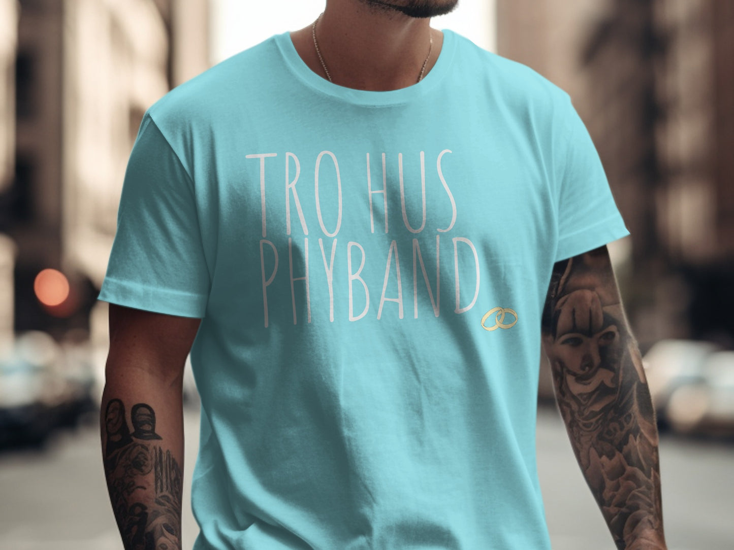 Tro Hus Phyband Blue Graphic Tee Shirt product type