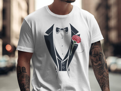 Stylish Tuxedo Graphic Design Comfortable T Shirt product