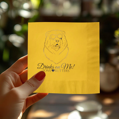 Personalized Foil Stamped Wedding Napkins